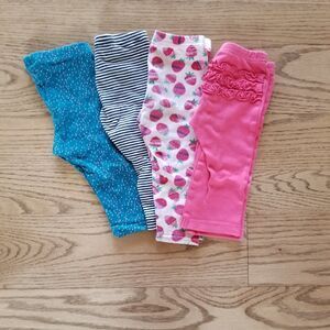 Girls 12M Leggings Pants Lot of 4 Koala Baby, Carter's, Cat & Jack Strawberries